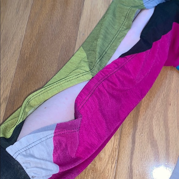 Sevengate Abstract Color Block Wrap Dress - Picture 3 of 6